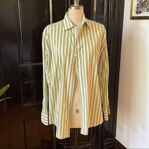Vertical stripped button down